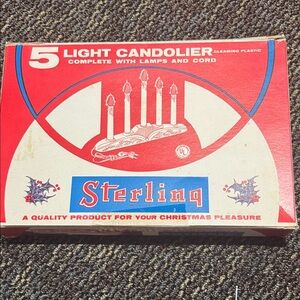 Rare Vintage Sterling 5 Light‎ Candelolier